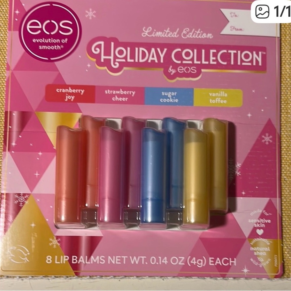 eos Lip Balm Multi-Pack in Red, Pink, Blue, Gold